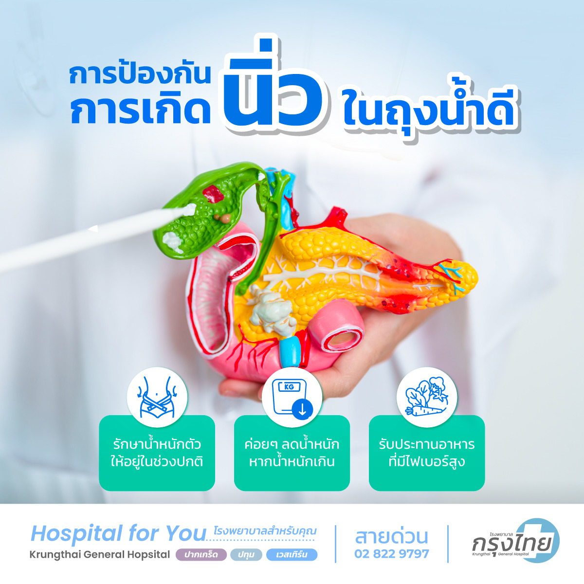 การป้องกันการเกิดนิ่วในถุงน้ำดี